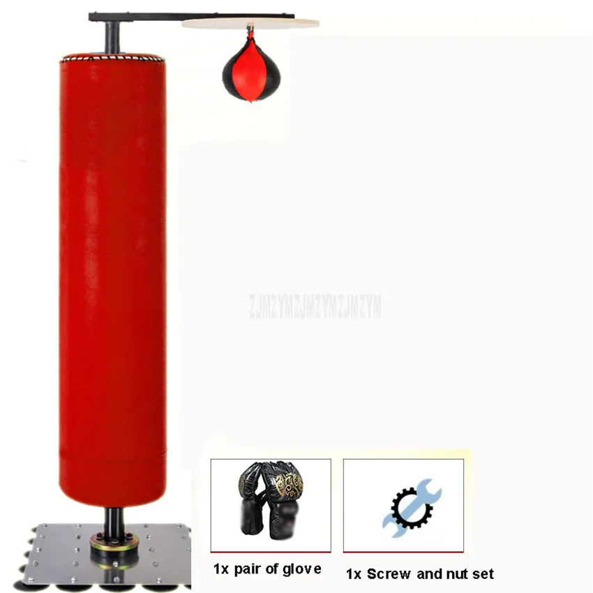Vertical Empty Boxing Sand Bag Stress Punching Boxing Training Standing Pressure Relief Bounce Back Sandbag with Glove FX-B303-1 - Цвет: Красный