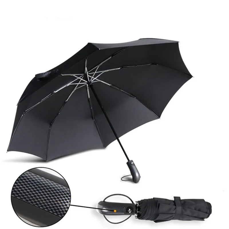 Креативный автоматический складной зонт из алюминиевого сплава с 3 складными