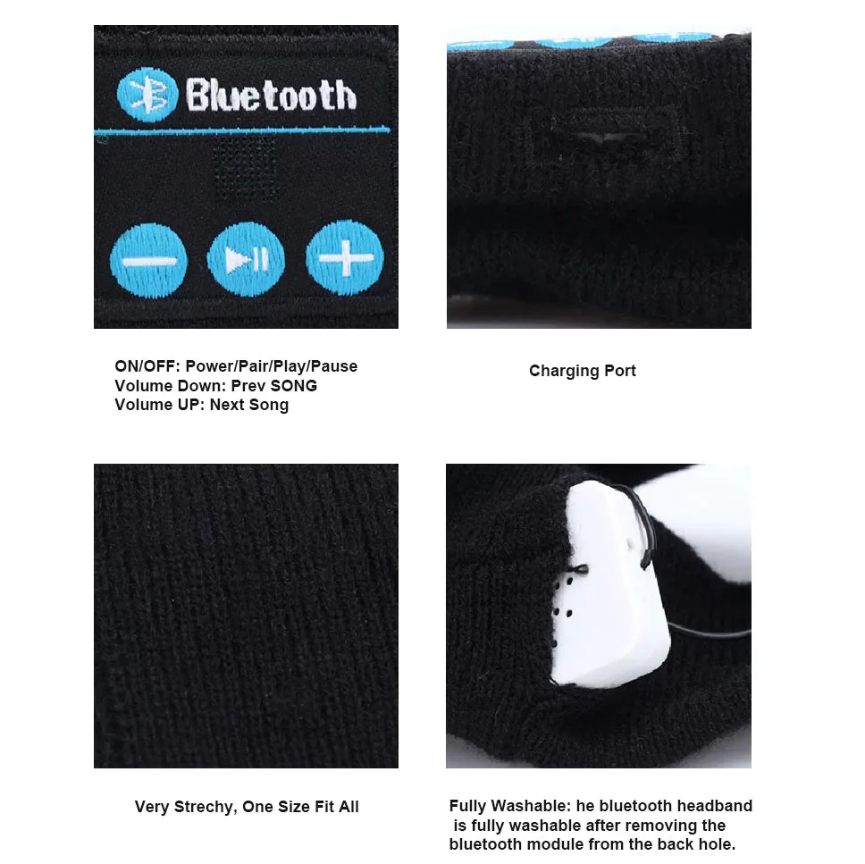 Носимые Bluetooth Музыка Hands Free головная повязка динамик беспроводной стерео Спорт
