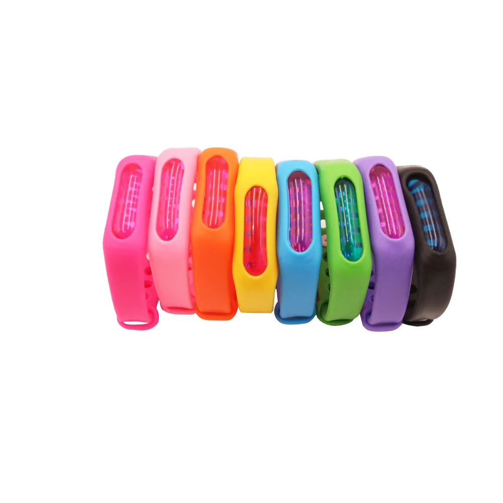 1 красочный экологичный силикон браслет летний Комаров Репеллент Браслет Анти