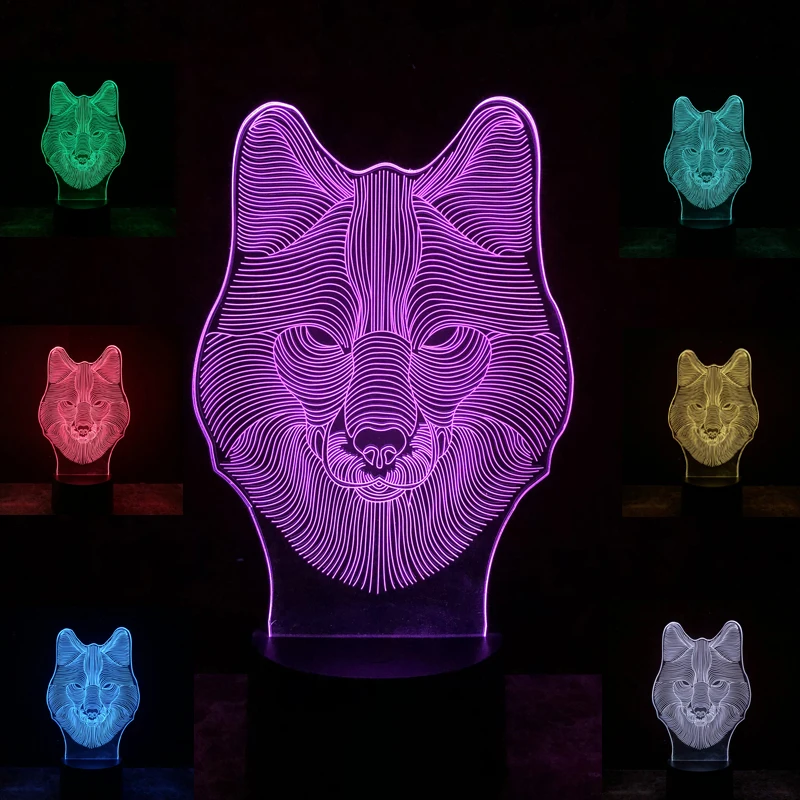 Звездные светодио дный войны герой LED 3D ночные светильники Настольная лампа 7
