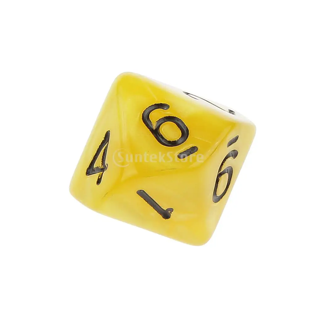 MagiDeal 10 шт многогранные игральные кости D6 D10 D12 игральные кости D& D RPG Вечерние игры Кубики цифровые настольные игры Кубики