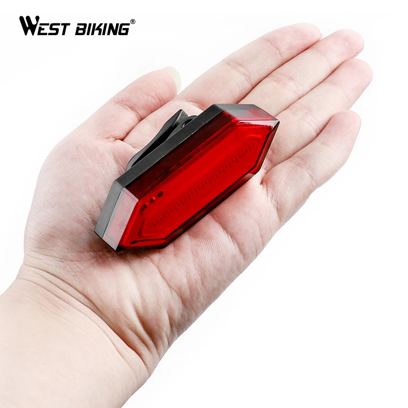 Водонепроницаемый светодиодный задний фонарь WEST BIKING зарядка через USB