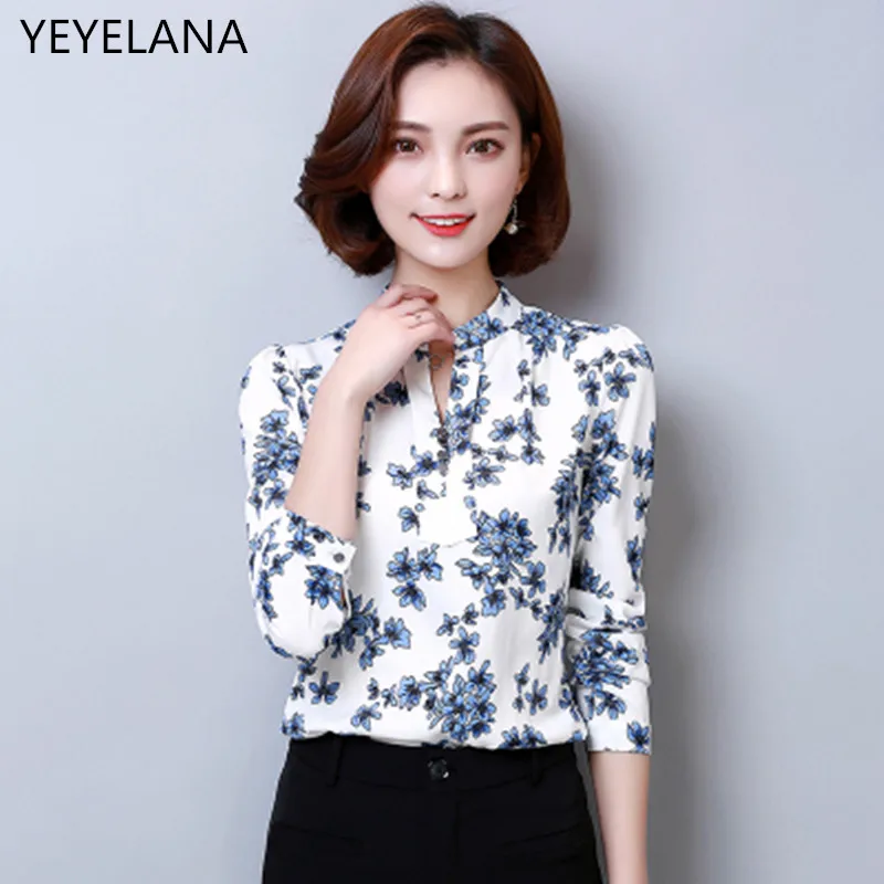 Yeyelana женские блузки 2019 новая весенняя Корейская шифоновая Повседневная блузка