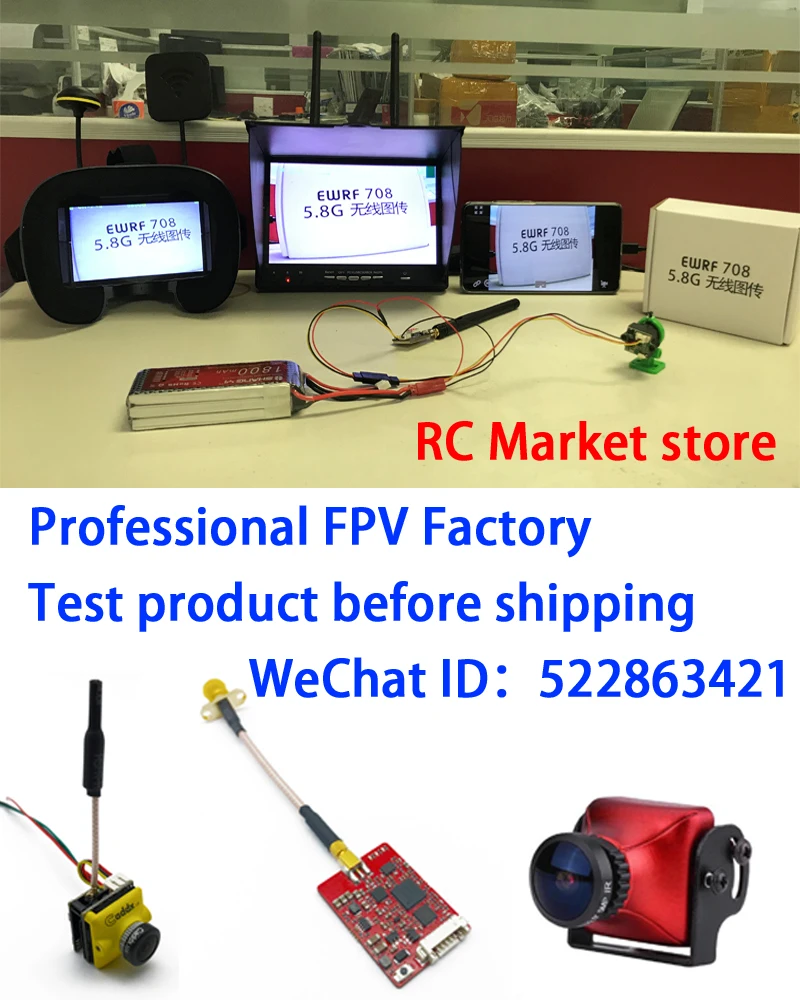 5,8 Г 48CH передатчик FPV 25/100/200 мВт Поддержка smartaudio 5-24 В постоянного тока, с Caddx Turbo Micro F2 CMOS 2,1 мм 1200TVL с видом от первого лица