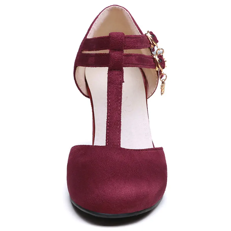 Fanyuan/Популярные весенне летние женские туфли лодочки на толстом каблуке из