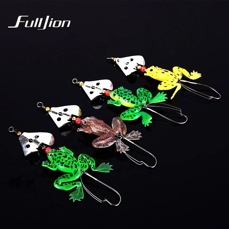 Fulljion мягкие рыболовные приманки лягушки резиновые Спиннер ложка карп приманка
