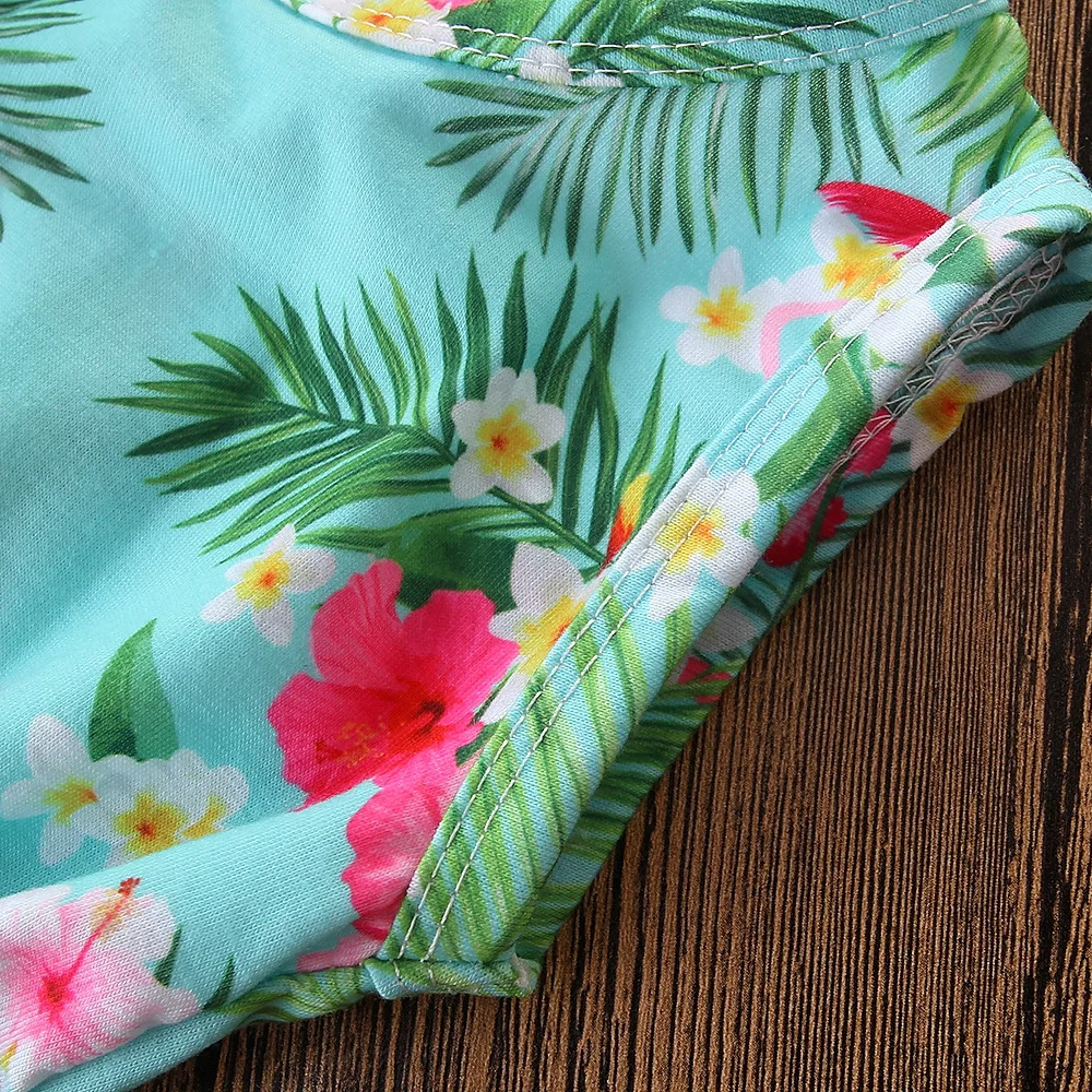 Детский летний комбинезон с цветочным принтом|Боди для малышек| |