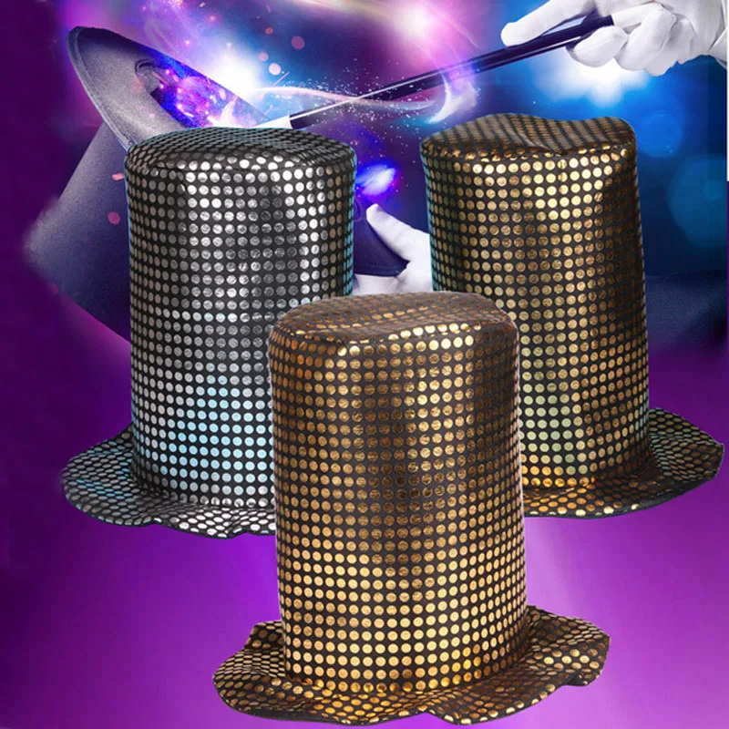 Женские и мужские шапки Fedoras с высоким берцем маг сценическое представление