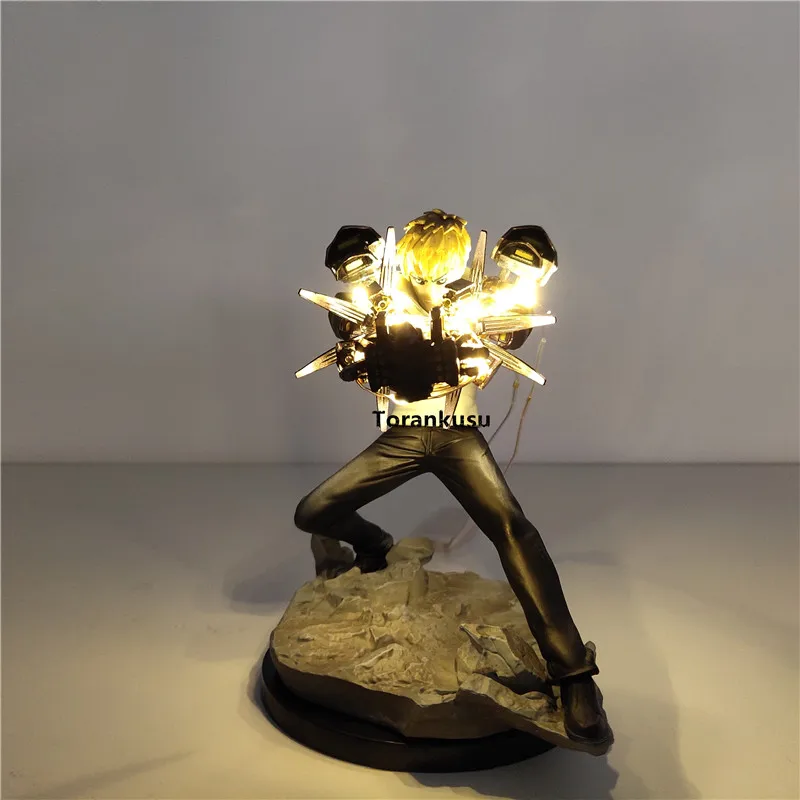 One Punch Man фигурка Genos пушки светодиодная модель игрушки Аниме One-Punch Man фигурка Genos Figura кукла подарок