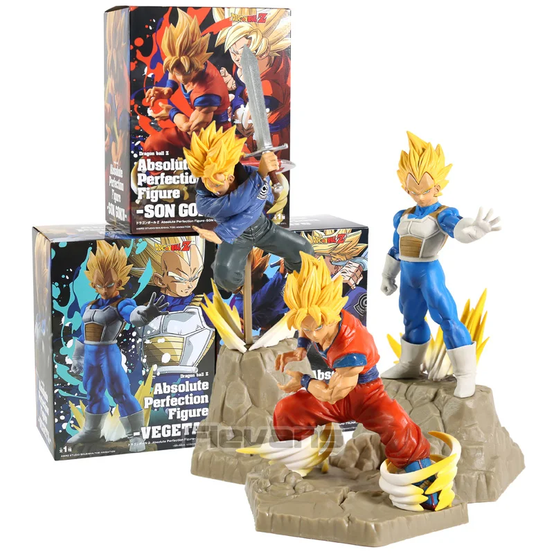 1set box Dragon Ball Z APF Super Saiyan Son Goku/Vegeta/Future trunks ПВХ Коллекционная Фигурка DBZ фигурка игрушка - Цвет: 1set box