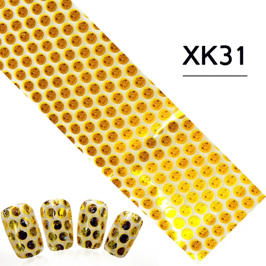 XK31 Новинка 100x4 см золотая полоса разные дизайны наклейки для нейл-арта переводная полировка фольгой Декор слайдер аксессуары для нейл-арта STZXK01-60 - Цвет: XK31