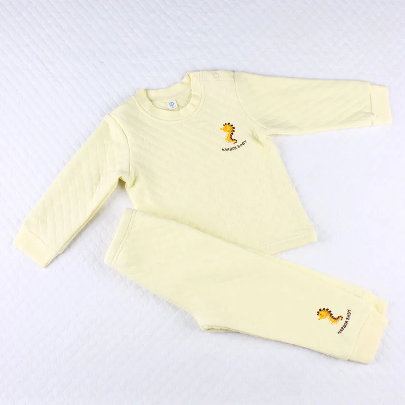 Новый комплект из 2 предметов хлопковая осенне-зимняя утепленная детская одежда