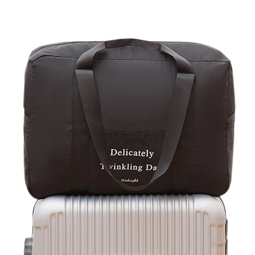 Black Travel Bag Женская Мужская Дорожная сумка из полиэстера, сумка для переноски, сумка для путешествий, органайзер для багажа, дорожная сумка на колесах, вместительный чемодан - Цвет: Black Travel Bag