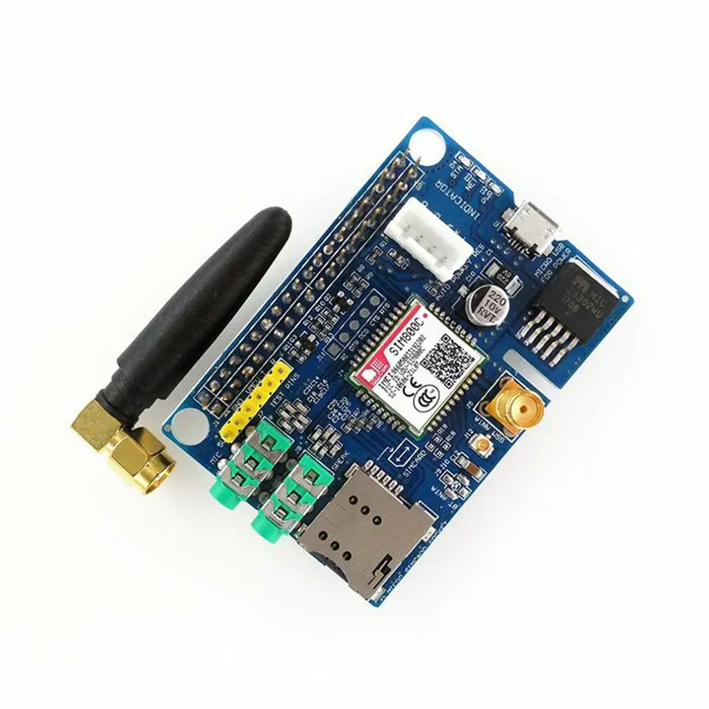 Маленький размер SIM800C GSM GPRS модуль четырехдиапазонная Плата развития Модуль подходит для Raspberry Pi
