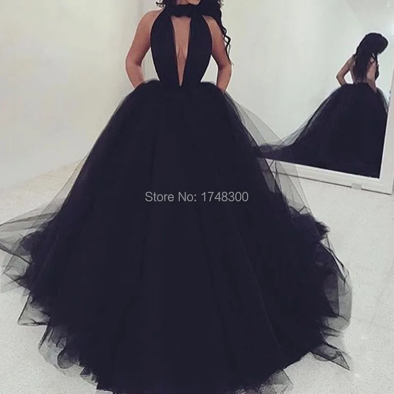 Платья партии Элегантный Черный Вечернее Платье Бальное платье Длиной до пола