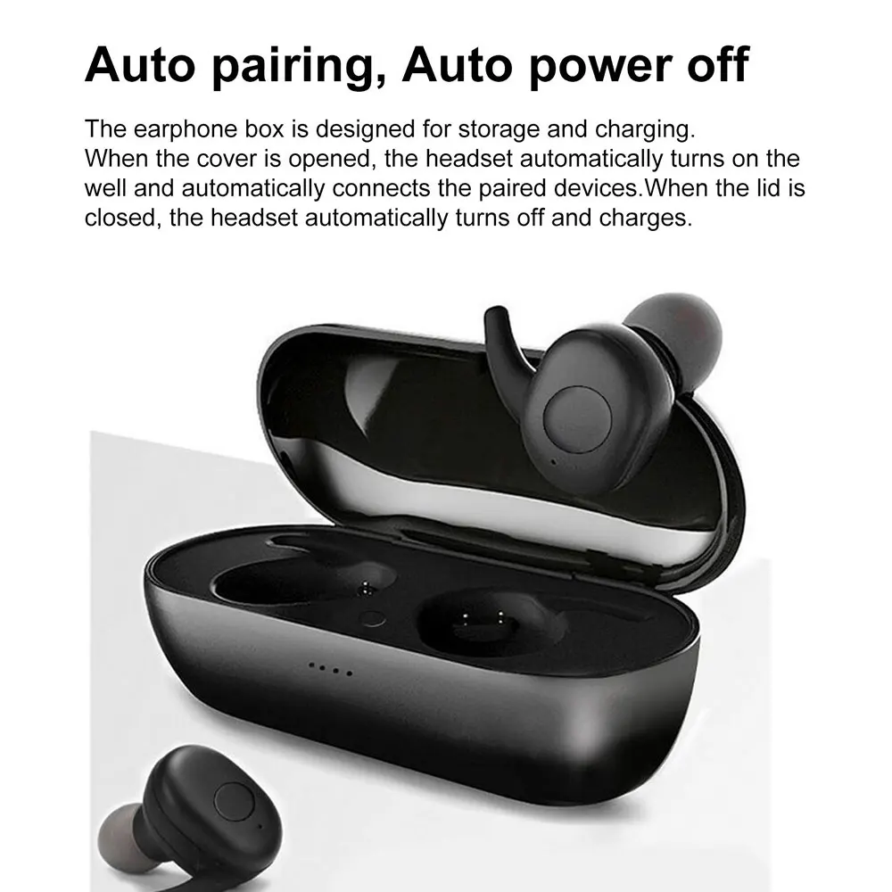 Портативные DT-1 TWS Беспроводные Мини Bluetooth наушники мобильные стерео наушники спортивные наушники с микрофоном зарядная коробка