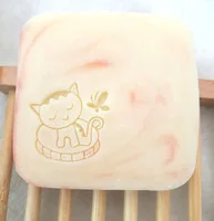 size5x5cm Кошка натуральное мыло ручной работы акриловое уплотнение Мини DIY натуральный органический стеклянная печать - Цвет: size5x5cm