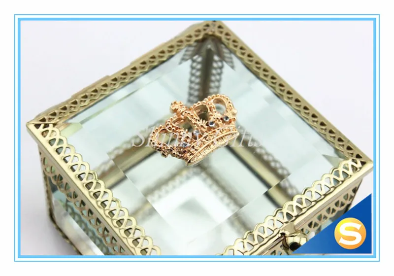 Подарочная коробка для ювелирных изделий с зеркальной коробкой|jewelry box black|box