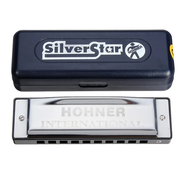 Серебряная Звезда HOHNER C Ключ 10 отверстий Блюз Джаз губная гармоника орган с