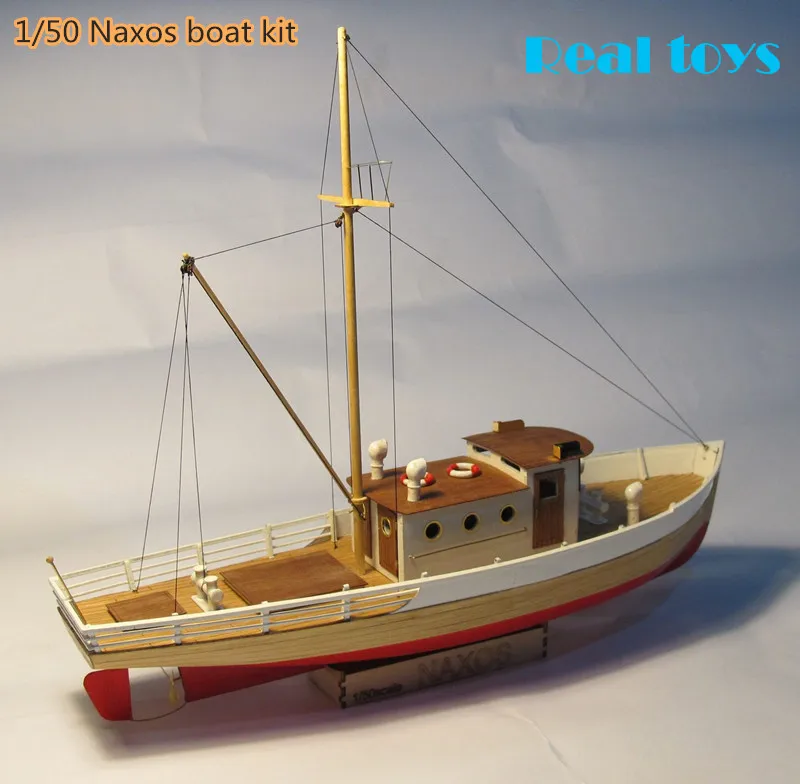 RealTS весы 1/50 классические парусных лодок Модели NAXOS рыбацких деревянный набор для