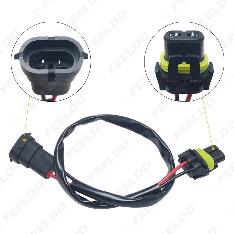 FEEKDO 2 шт. 12 В Авто H11 до 9005/9006 Штекер кабель питания HID конверсионный комплект