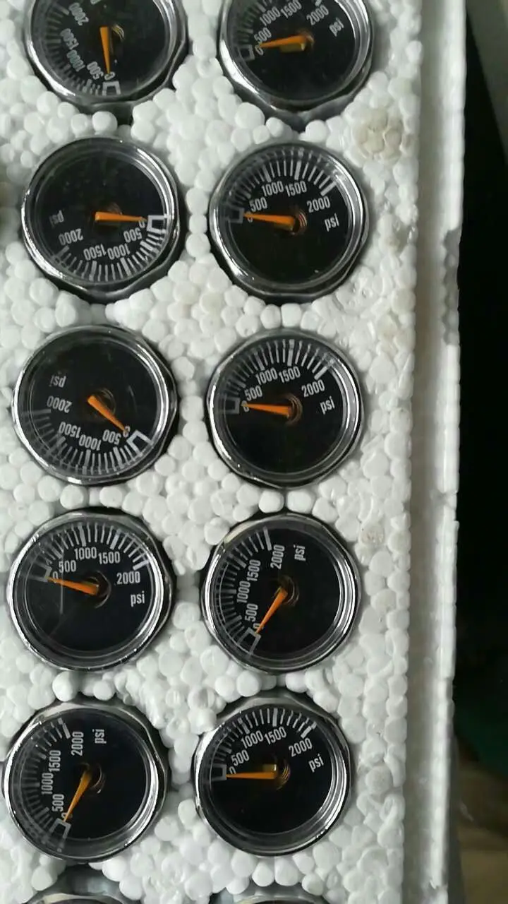 Airsoft PCP Air Rifle Gauge 2 шт 2000psi световой мини микро Манометр высокого давления M10* 1