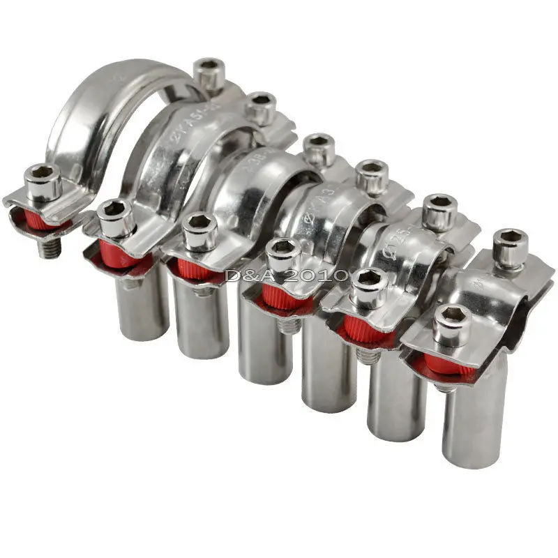 

3/4"-4" 18mm to 102mm SS316 Stainless Steel Sanitary Ajustable Clamp Pipe Bracket Pipe Fittings
