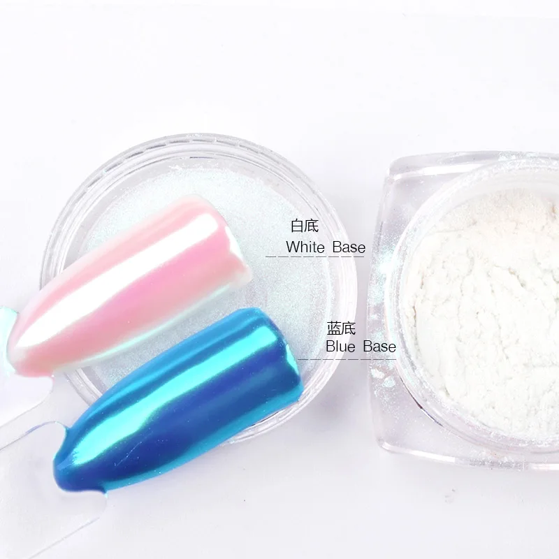 1 коробка Алмазная жемчужина Русалка порошок 2 г Сияющий белый лак для ногтей