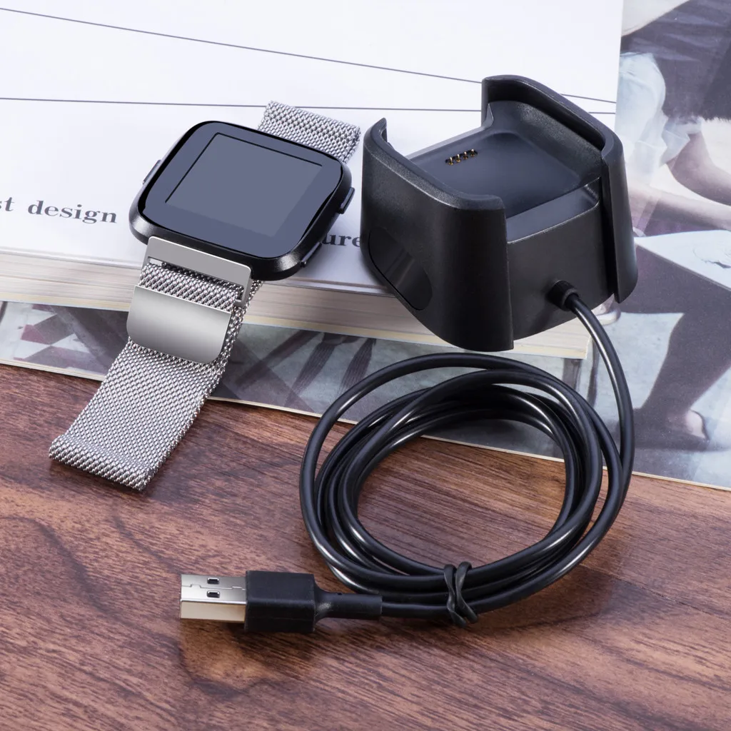 USB зарядное устройство кабель Зарядка батареи держатель станции для Fitbit Versa Lite
