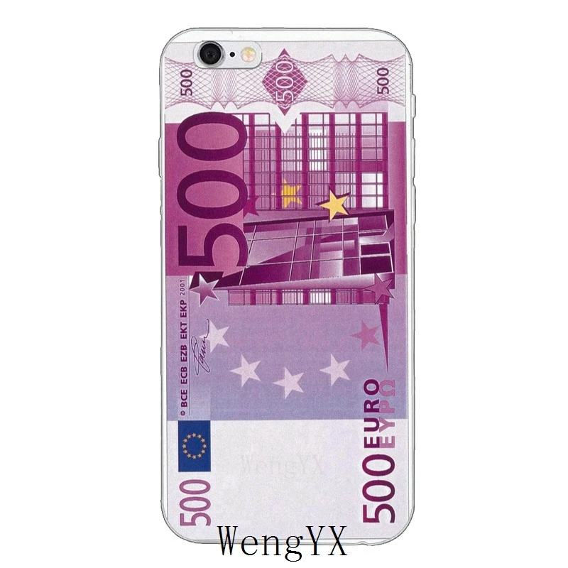 Чехол для iPhone 4, 4S, 5, 5S, 5c, SE, 6, 6s, 7, 8 plus, X, XR, XS Max - Цвет: Euro-money-A-08