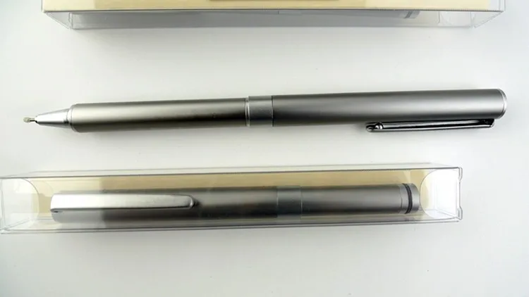 Япония Muji высокое качество алюминиевая короткая карманная авторучка чернила для гелевой ручки