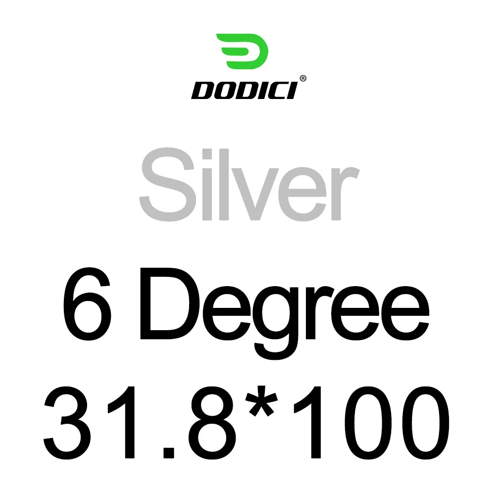 Silver 100mm DODICI велосипедный руль из углепластика волокна стержня стержень для дорожного велосипеда MTB углеродный стол 6 градусов жемчуг Краски блеск для губ 31,8*80/90/100/110/120/130 мм - Цвет: Silver 100mm