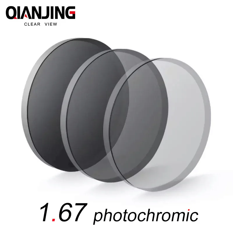 Асферические твердые линзы QIANJING индекс 1 67 фотохромные серые при близорукости