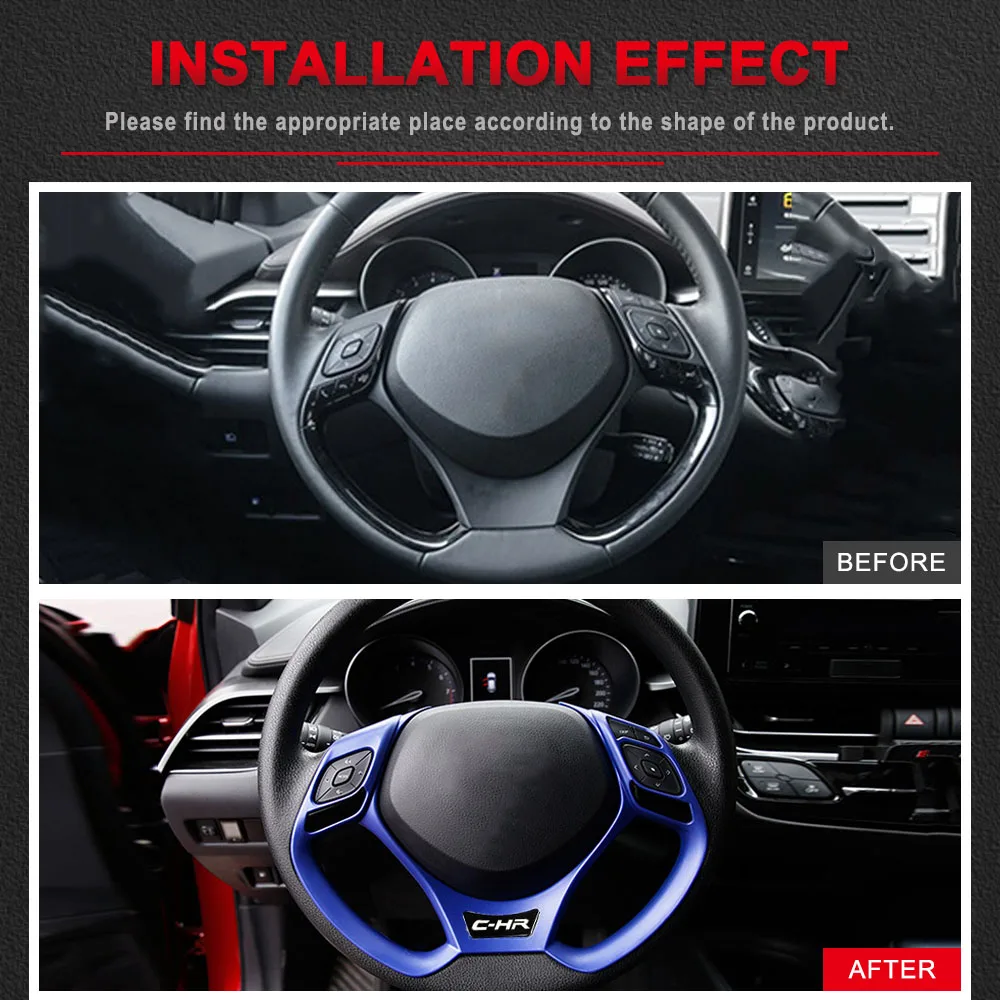 Наклейка на руль автомобиля с блестками накладка наклейки для Toyota C HR CHR 2016 2017 2018