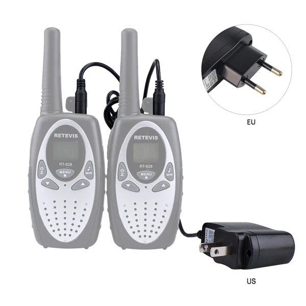 AC/DC EU/US адаптер зарядное устройство вход 110 V-230 V Выход 7 V-400 mAh для Retevis RT628 мини двухстороннее радио аксессуары J1026E
