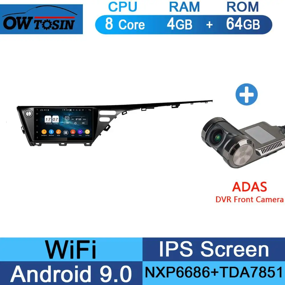 64G Adas Camera 10," ips 8 ядерный 4 Гб ОЗУ 64 Гб ПЗУ Android 9,0 Автомобильный DVD Радио gps Navi для TOYOTA CAMRY DSP CarPlay Parrot BT стерео - Цвет: 64G Adas Camera