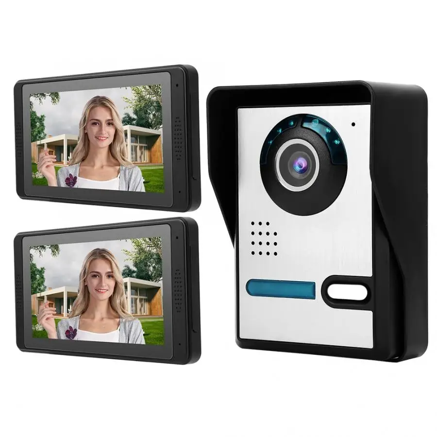 7 дюймов HD видео домофон дверной звонок комплект домофона система входа ворот