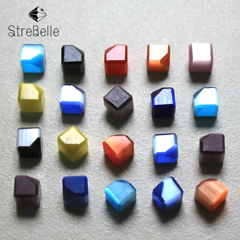 StreBelle хрустальные бусины ювелирные изделия 50 шт. стеклянные граненые кубические