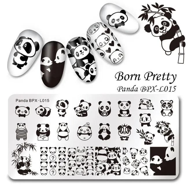BORN PRETTY шаблон для штамповки ногтей Серия животных кошки собаки Маникюр DIY изображение пластины дизайн ногтей украшения Аксессуары