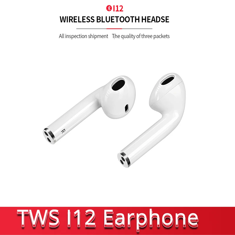 TWS I12 беспроводные Bluetooth наушники-вкладыши гарнитура микрофон наушники для iPhone