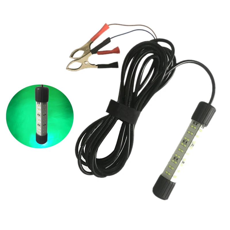 12В 30 Вт 48 шт SMD LED зеленый подводный погружной ночник для рыбалки лампа поиска рыбы