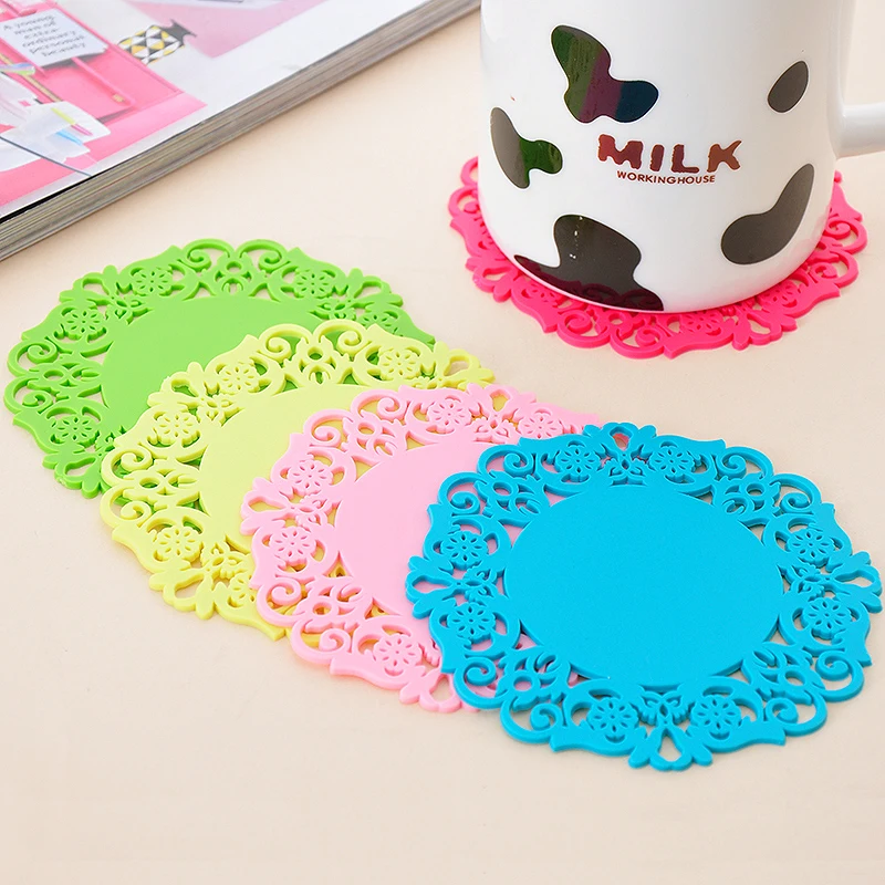 4 шт. Милая Подставка цветок для размещения кружек украшение стола Kawaii Papeleria