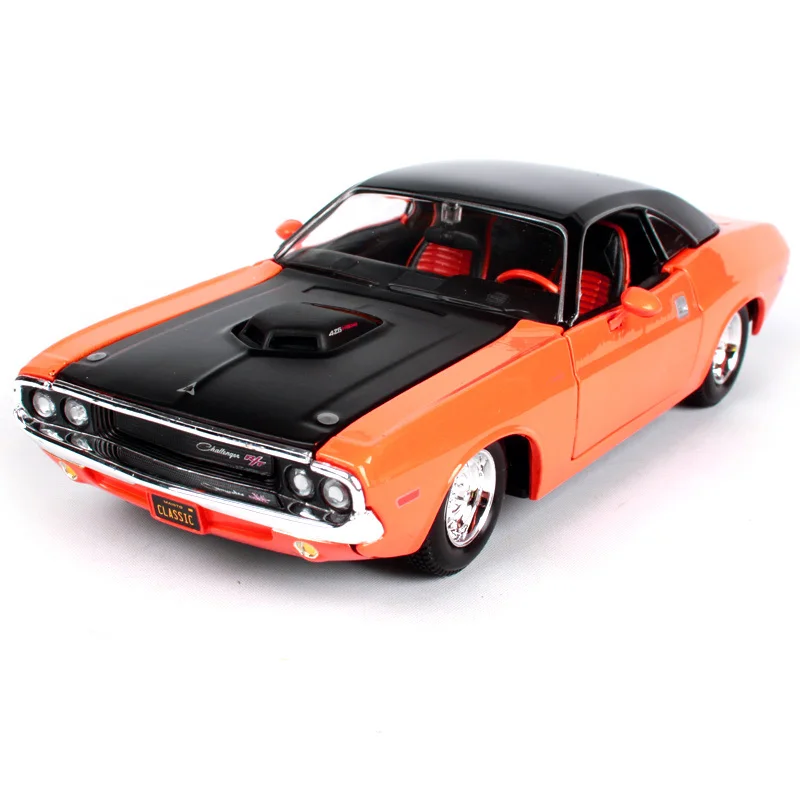 Maisto 1:24 1970 dodge chanllenger rt оранжевый автомобиль литья под давлением модель роскошная