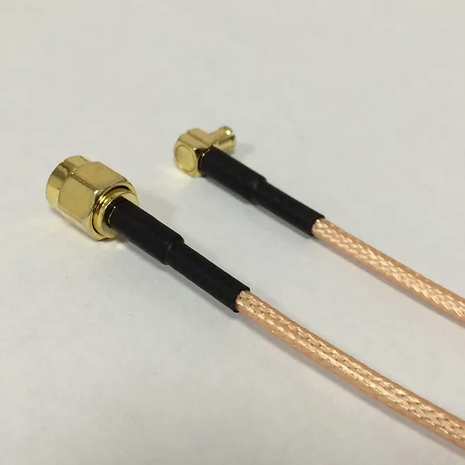 RF армированным пластиком SMA штекер переключатель штекер mcx правый угол помощью соединительного кабеля RG316 15 см по оптовой цене быстрая