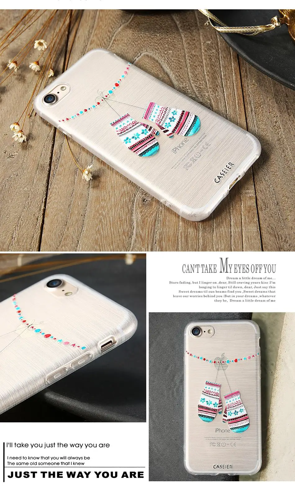 Caseier зимний силиконовый чехол для iPhone 5 5S SE роскошный Снежный серия чехол-крышка с узорами для iPhone X 6 6s 7 8 Plus ультратонкий Capinhas