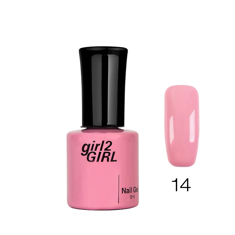 code-14 Гель-лак для ногтей GIRL2GIRL, долговечный УФ-лак для замачивания, Цветные бутылки, Гель-лак розового цвета - Цвет: code-14
