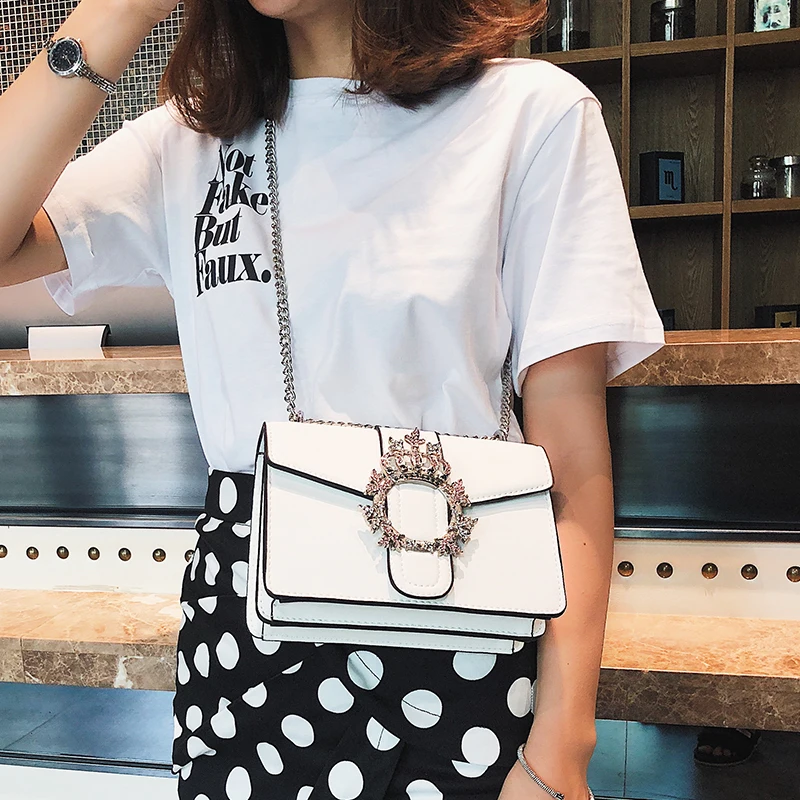 Модный Роскошный кошелек на цепочке с украшением в виде короны и алмазной