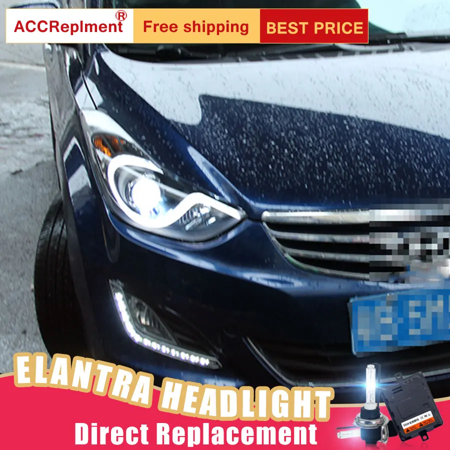 2 шт. светодиодный ные фары для Hyundai Elantra 2009-2012 Автомобильные ангельские глазки
