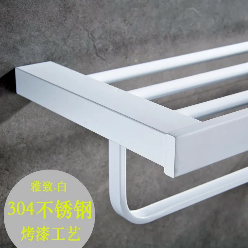 MTTUZK SUS304 вешалка для полотенец из нержавеющей стали белая полка набор фурнитуры